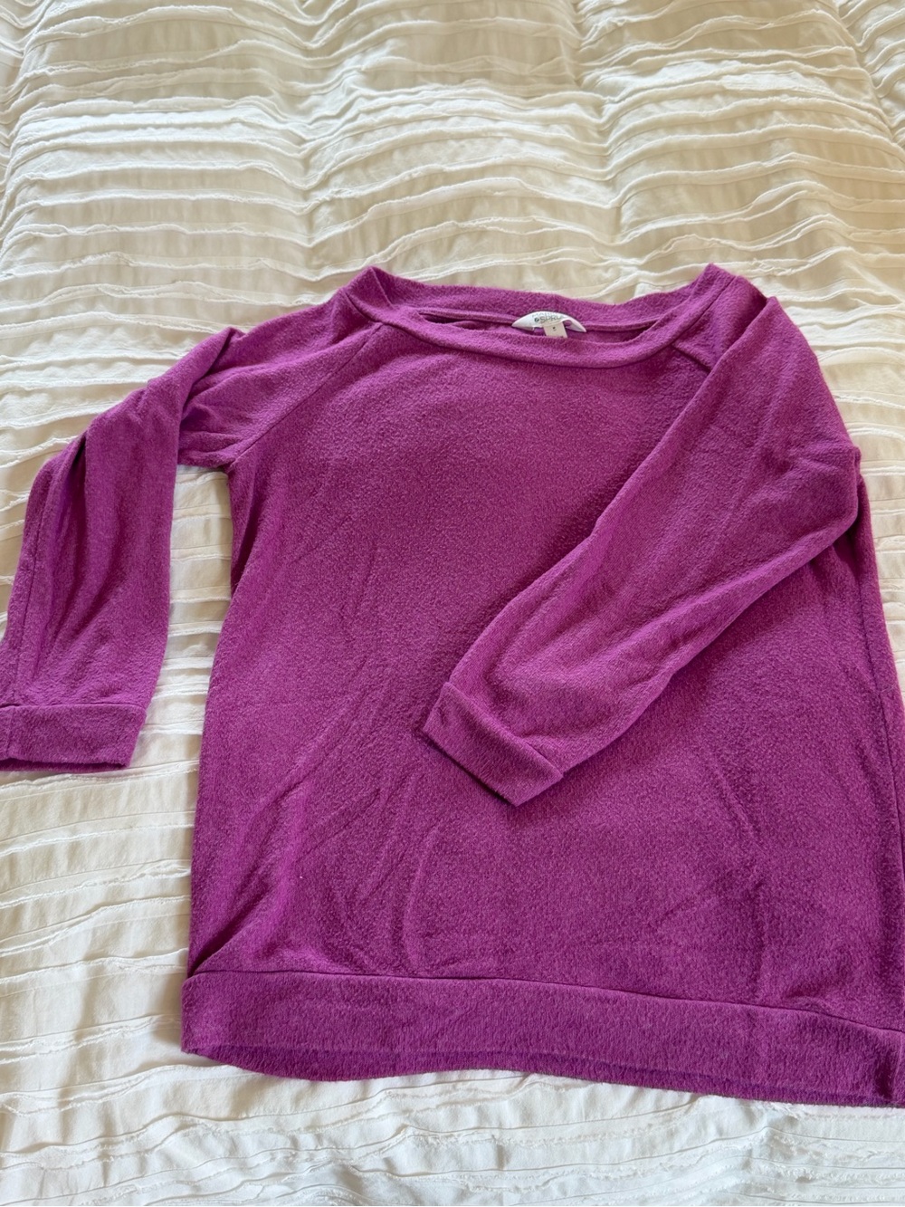 Super soft slub style , boatneck sweatshirt/top